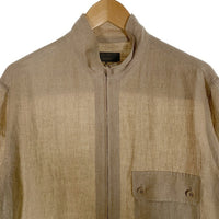 Yohji Yamamoto POUR HOMME ヨウジヤマモトプールオム HIGH COUNT LINEN ZIP OPEN BLOUSE リネン ジップアップシャツ オフホワイト HG-B28-301-1A Size 2 福生店