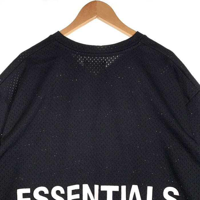 FOG ESSENTIALS エッセンシャルズ バックロゴプリント メッシュ VネックTシャツ ブラック Size L 福生店