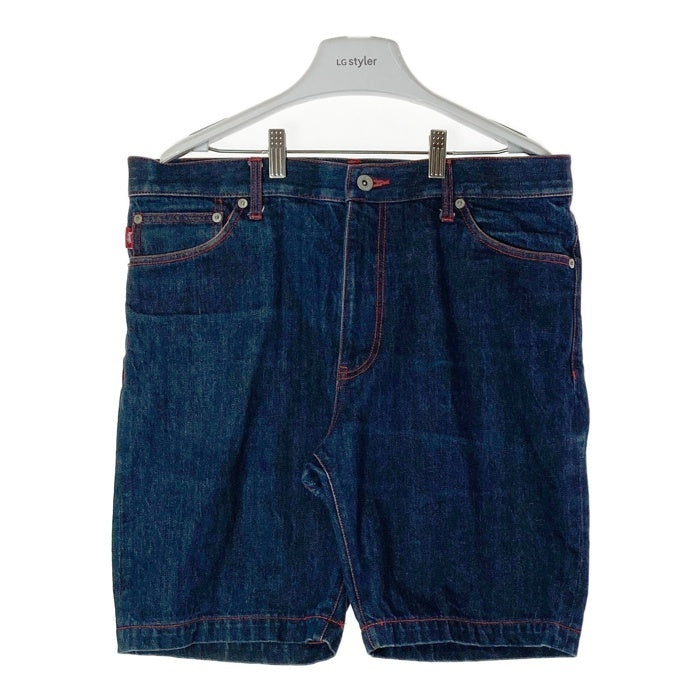 STUSSY ステューシー バックロゴ ショーンフォント デニム ショートパンツ インディゴ size34 瑞穂店