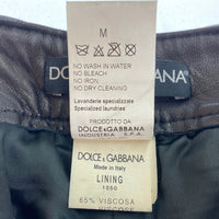 DOLCE&GABBANA ドルチェアンドガッバーナ ラムレザー パンツ ブラック size54 瑞穂店