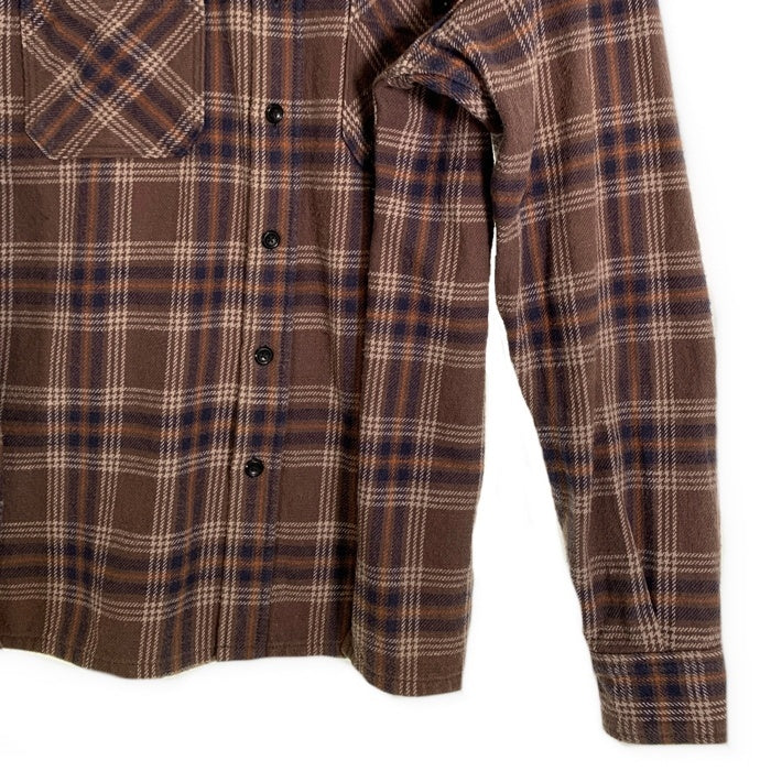 IRON HEART アイアンハート UHF スラブチェック 長袖 フランネル ウエスタン シャツ ブラウン IHSH-431 Size L 福生店