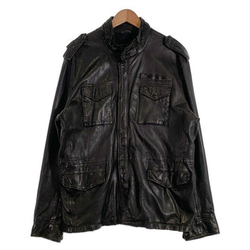 7 Diamonds M-65型 レザーフィールドジャケット ブラック Size 3XL 福生店