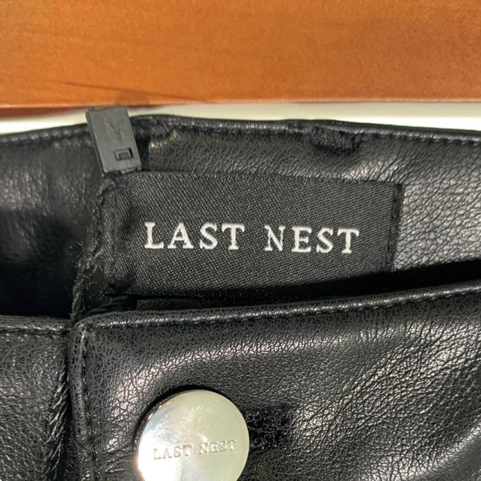 LAST NEST ラストネスト Leather Slim Trouser レザースリムトラウザー パンツ ブラック lastnest-25ss-02 Size XL 福生店