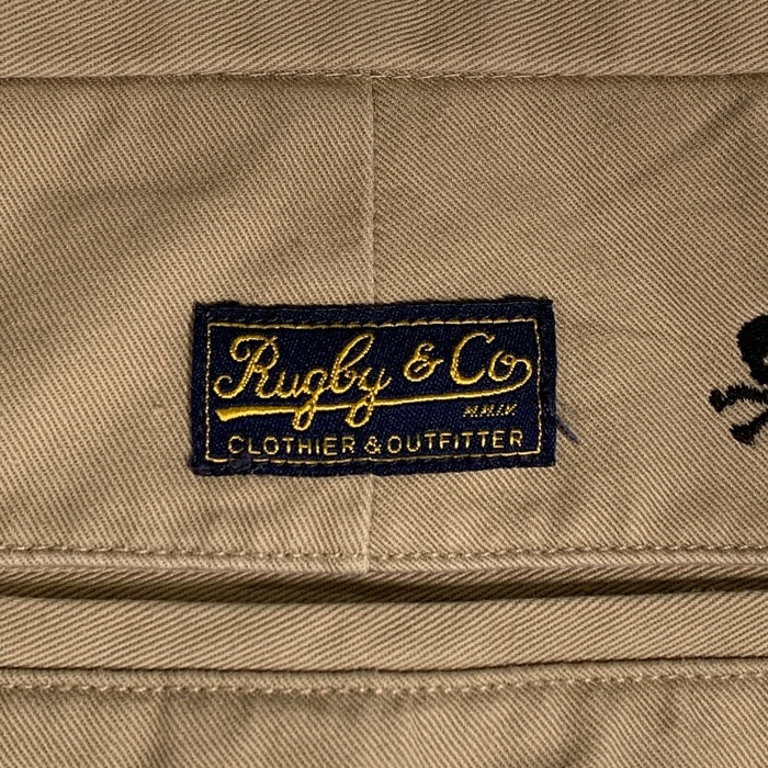RALPH LAUREN RUGBY ラルフローレンラグビー スカルボーン刺繡 チノツイル ショートパンツ 総柄 ベージュ Size 33 福生店