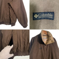 Columbia コロンビア フェイクヌバック スタンドカラージップアップジャケット 内フリース ブラウン 206 PM5119 Size XL 福生店