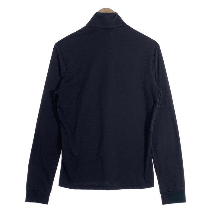 PRADA SPORT プラダスポーツ ハーフジップ スタンドカラー プルオーバートップ 長袖 ブラック ポリエステル ラバーパッチ SJJ80 Size M 福生店