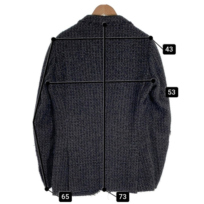 FranCisT MOR.K.S. フランシストモークス ポリエステル ウール 1B テーラードジャケット グレー MO1351RL Size 4 福生店