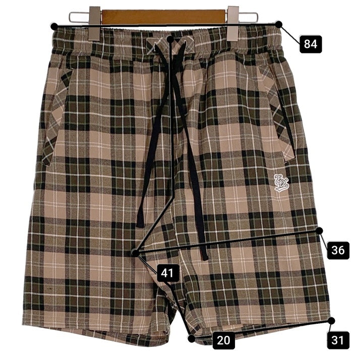 EXAMPLE エグザンプル EX CHECK SAROUEL SHORTS チェック サルエルショーツ ベージュ Size XL 福生店