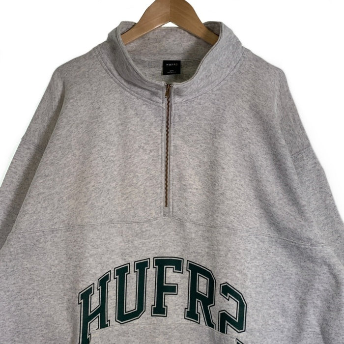 HUF ハフ FR2 ハーフジップ スウェット アッシュグレー Size 2XL 福生店