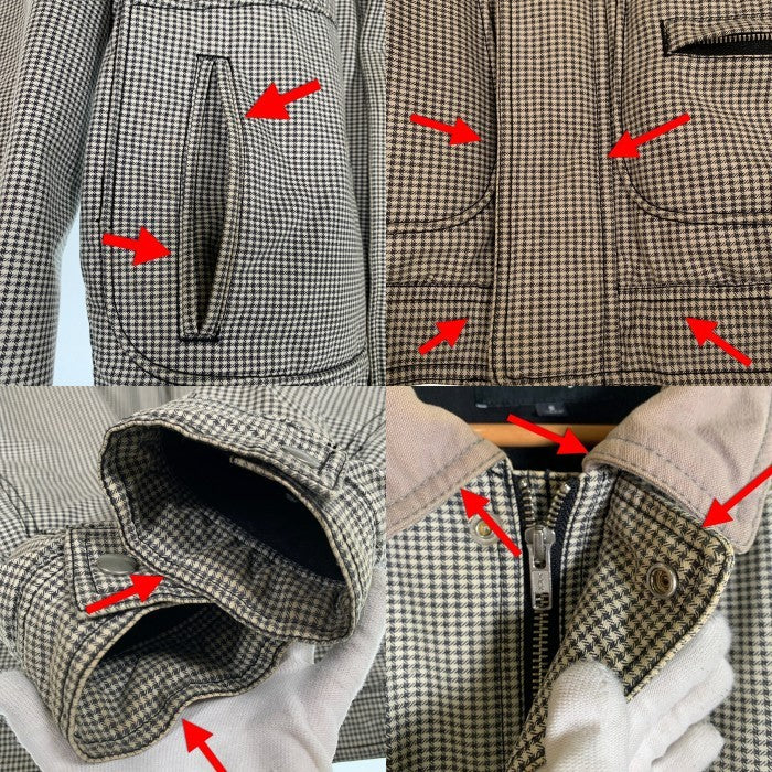 STUSSY ステューシー Drizzler Plaid Bomber Jacket ドリズラー プレイド ボンバージャケット チェック 中綿 グレー 215146 Size S 福生店