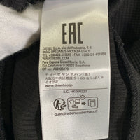 DIESEL ディーゼル S-PEWTER ラバーロゴパッチ ワッフル ロングスリーブカットソー ブラック Size M 福生店