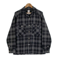 Liberaiders リベレイダース 18AW PLAID FLANNEL SHIRT オンブレチェック オープンカラーフランネルシャツ ブラック グレー 77101 Size L 福生店