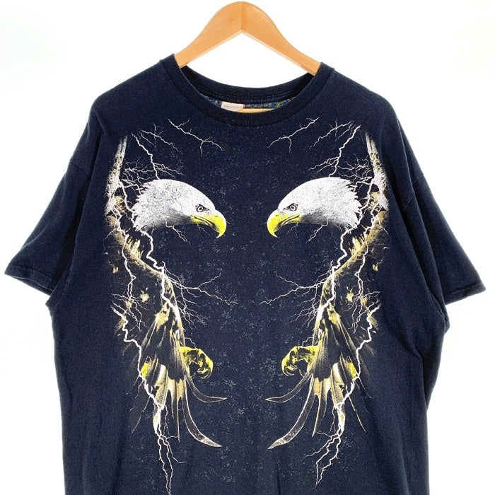 00's Thunder Eagle サンダーイーグル プリントTシャツ ブラック GILDAN Size XL 福生店