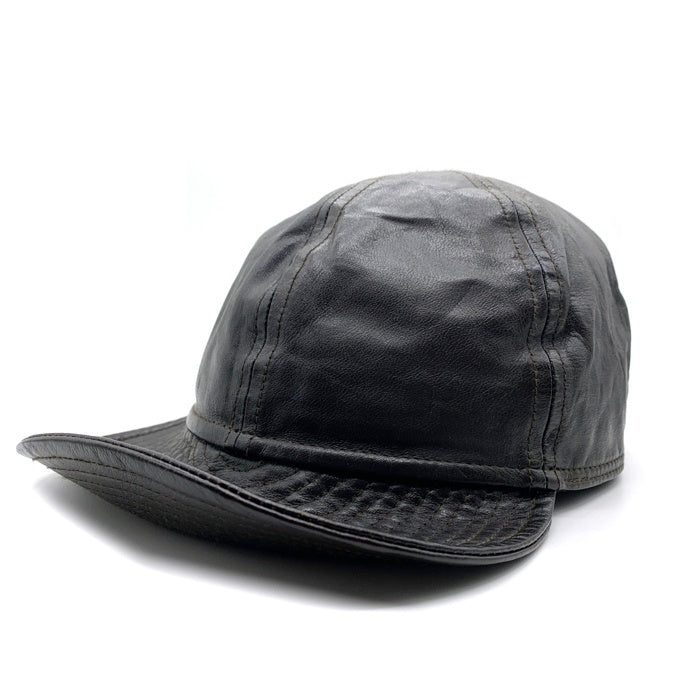 THE REAL McCOY`S リアルマッコイズ A-3 メカニック レザーキャップ ブラック Size 7 1/2 福生店