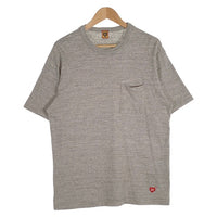 HUMAN MADE ヒューマンメイド POCKET T-SHIRTS ポケットTシャツ グレー 裾ロゴワッペン Size L 福生店