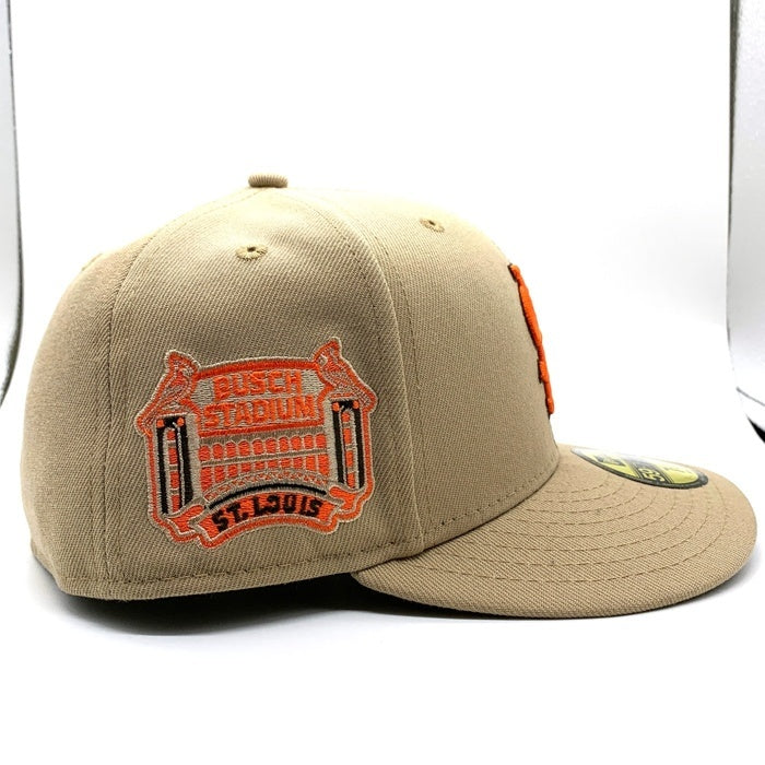 New Era ニューエラ ST LOUIS CARDINALS セントルイスカーディナルス 59FIFTY ベースボールキャップ THE CAP サイドパッチ ベージュ Size 7 1/4 (57.7cm) 福生店