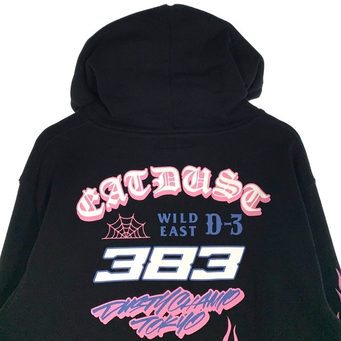 HIDE AND SEEK ハイドアンドシーク DUSTYCHAMP ダスティチャンプ Flame Hooded Sweat Shirt フレイム プルオーバースウェットパーカー ブラック Size M 福生店