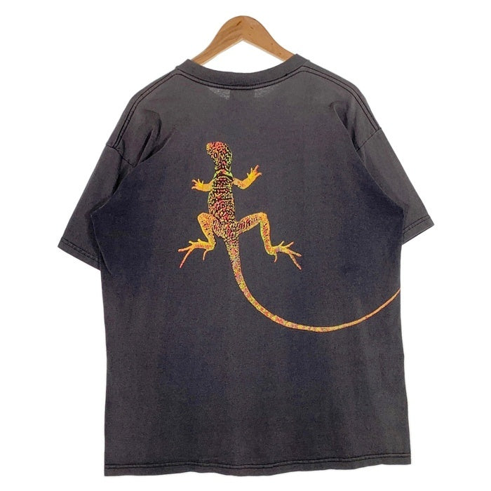 90's Marlboro マールボロ Lizard リザード ポケットTシャツ フェードブラック Size XL 福生店