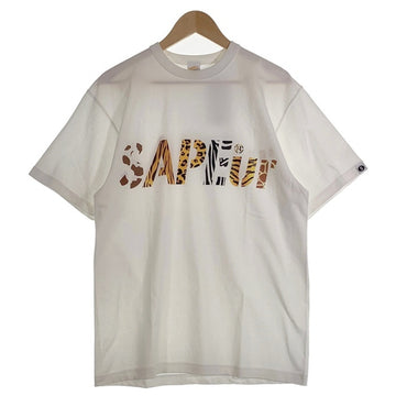 SAPEur サプール アニマルロゴプリント Tシャツ ホワイト A0021-091 Size M 福生店