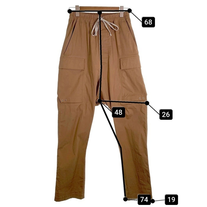 Rick Owens リックオウエンス 21AW GETHSEMANE CARGO LONG PANTS カーゴ ロングパンツ サルエル ハニー RU02A5379-TE Size 46 福生店