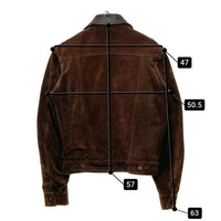 VANSON バンソン レザーカラー スウェードジャケット トラッカー ブラウン Size XS 相当 瑞穂店