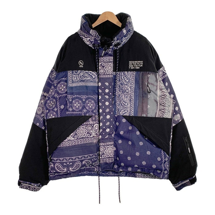 NEIGHBORHOOD ネイバーフッド 21AW BANDANA CHOPPED DOWN バンダナ柄 ダウンジャケット ネイビー 212TSNH-JKM11 Size XL 福生店