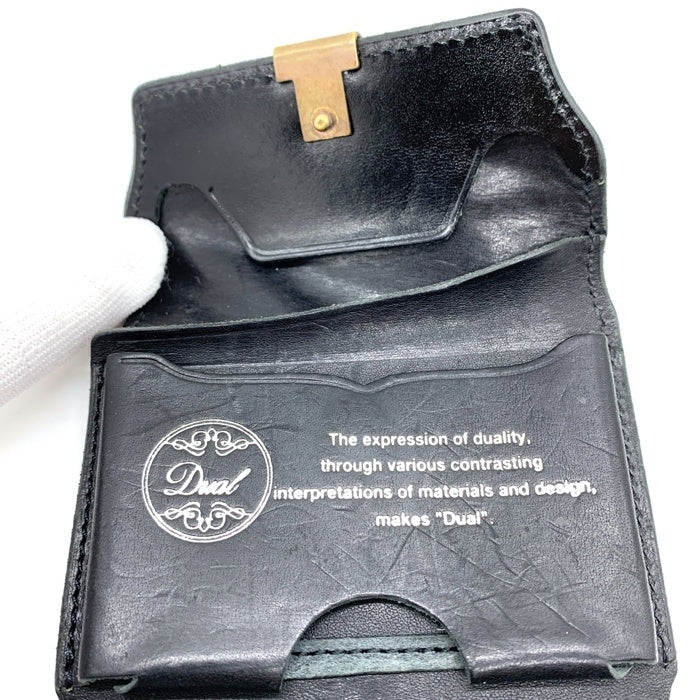 Dual デュアル EDIT エディット サドルプルアップコンパクトウォレット レザー ブラック (DCr-1040) 福生店