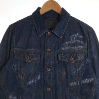 DIESEL ディーゼル ダメージ加工 デニムトラッカージャケット インディゴ Size L 福生店