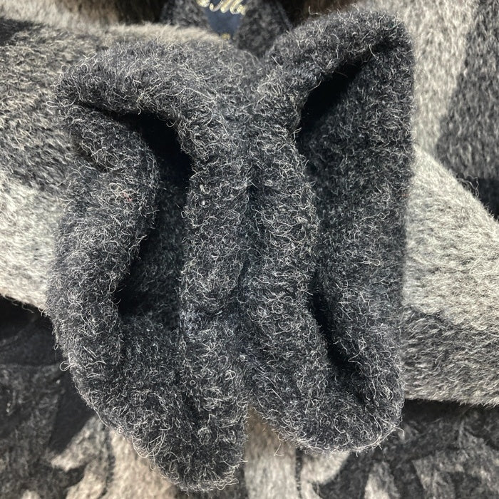 伊太利屋 ITALIYA イタリヤ アルパカ ウールコート グレー ブラック sizeF 瑞穂店