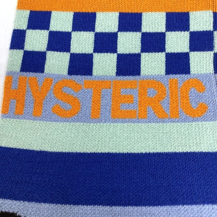 HYSTERIC GLAMOUR ヒステリックグラマー パンダ ストライプ マフラー ブルー 瑞穂店