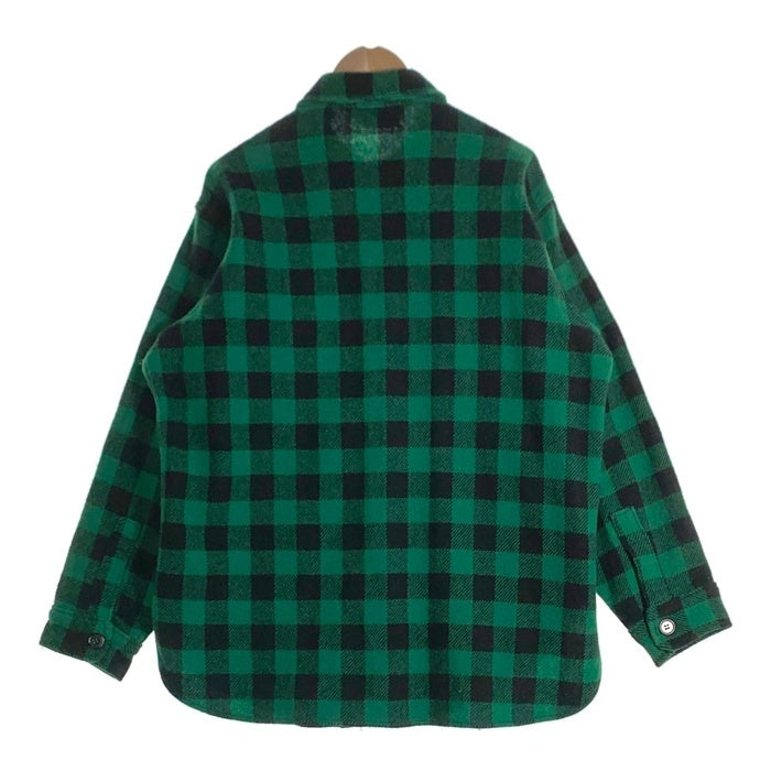80's L.L. Bean エルエルビーン 長袖 バッファローチェック フランネル シャツ グリーン ブラック USA製 Size L (16 16 1/2) 福生店