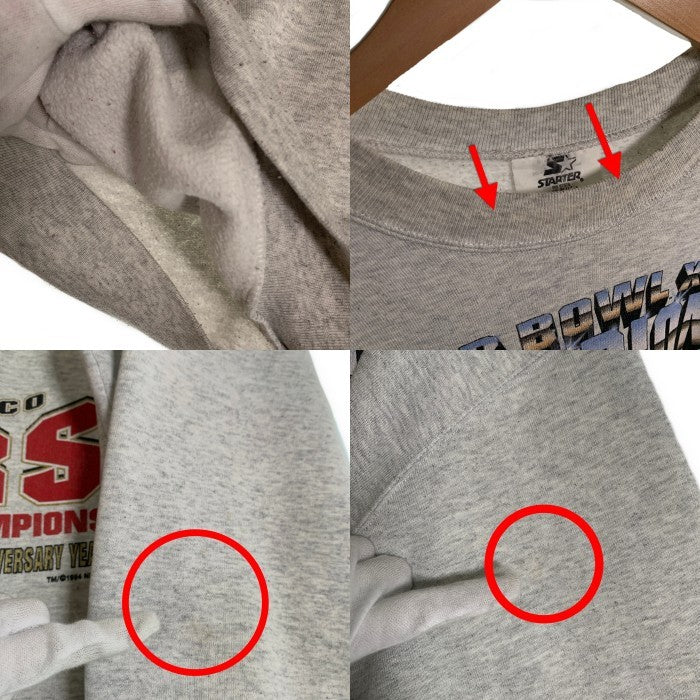 STARTER スターター NFL 1994 Super Bowl XXIX Champs Sanfrancisco 49ers サンフランシスコ フォーティーナイナース グレー Size XL USA製 Size XL 福生店