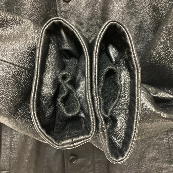 HOUSTON ヒューストン 8177 COW LEATHER N-1 DECK JACKET カウレザー デッキジャケット ブラック Size 44R 瑞穂店