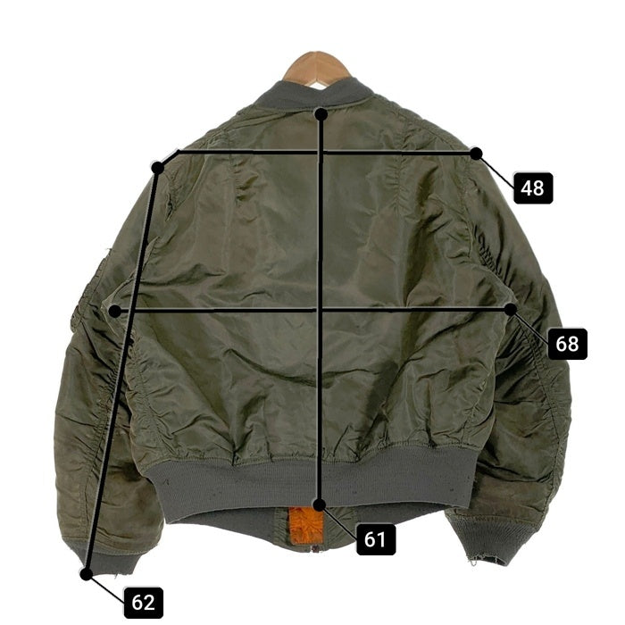 90`s ALPHA アルファ MA-1 フライトジャケット セージグリーン USA製 82790J Size XL 福生店
