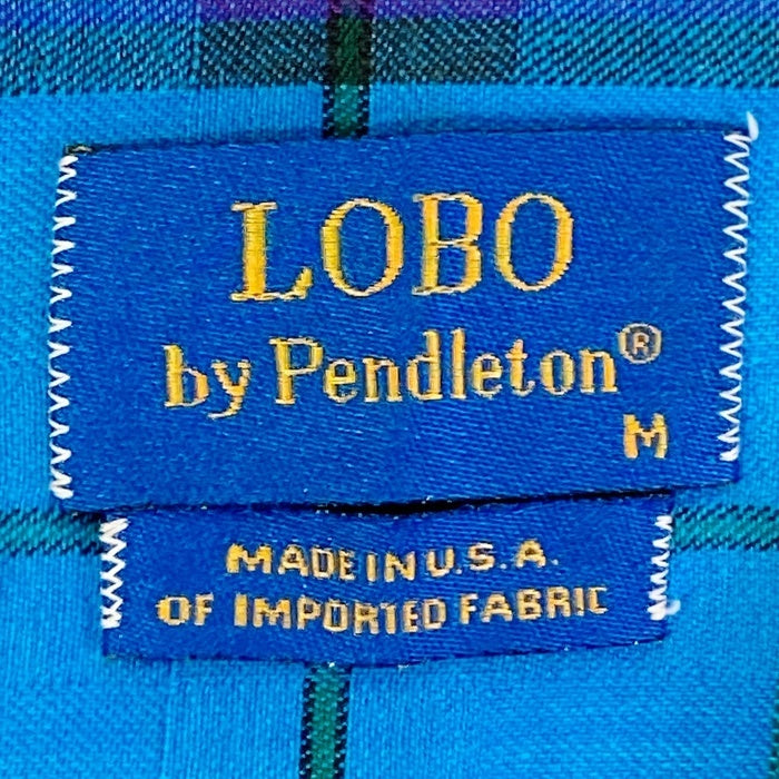 PENDLETON ペンドルトン USA製 半袖 チェックシャツ ブルーxパープル sizeM 瑞穂店
