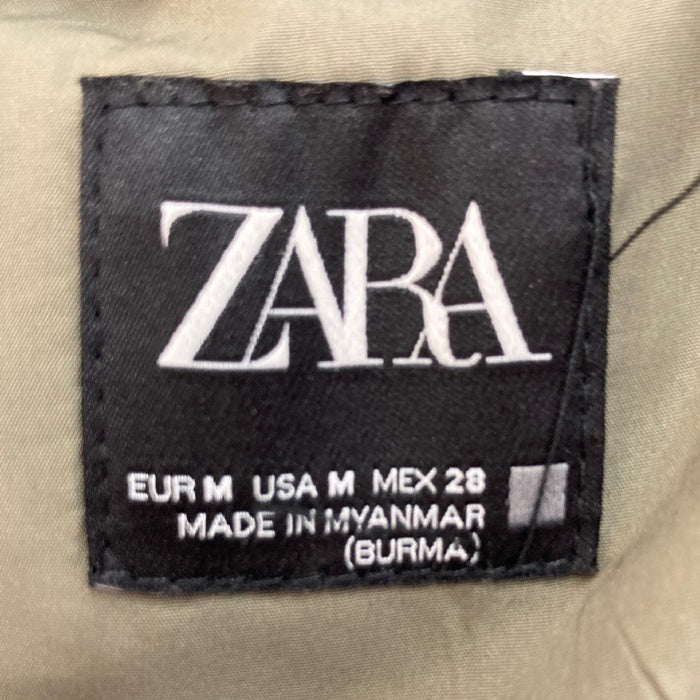 ZARA ザラ 3046/025/505/M 中綿ダウンロングベスト カーキ sizeM 瑞穂店