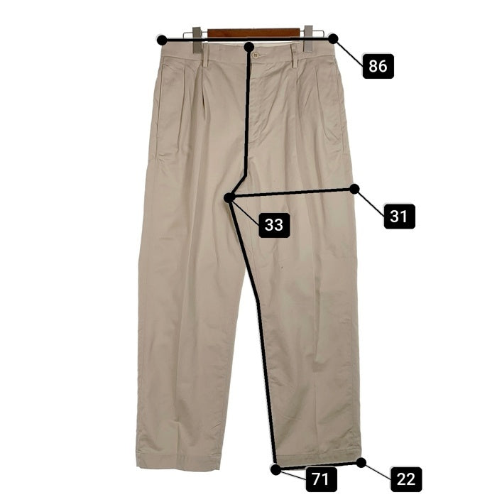 WACKO MARIA ワコマリア チノツイル ワークパンツ 2タック ベージュ Size L 福生店