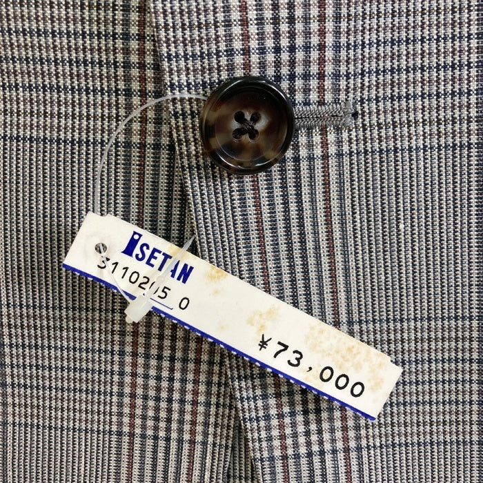 BURBERRYS バーバリーズ ウール シルク テーラードジャケット チェック グレー size165AB4 瑞穂店
