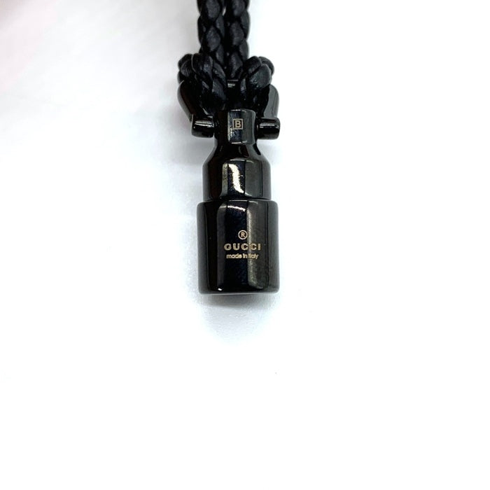 GUCCI グッチ Braided bracelet with piston detail ピストン ディテール ブレイド ブレスレット ブラック 859240 Size 全長約20cm 福生店