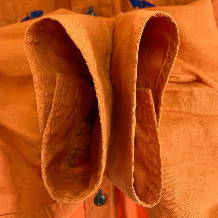 US古着 40's TEXBESTUNIFORM ワークシャツ オレンジ size15 瑞穂店