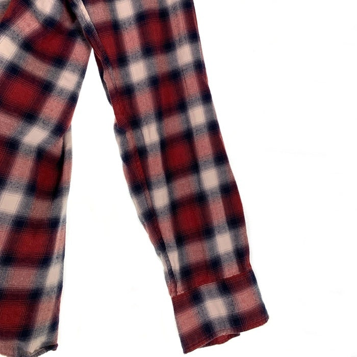 Rags McGREGOR ラグスマックレガー OMBRE CHECK SHIRTS 長袖 オンブレチェックシャツ コットン レッド 211176605 Size S 福生店