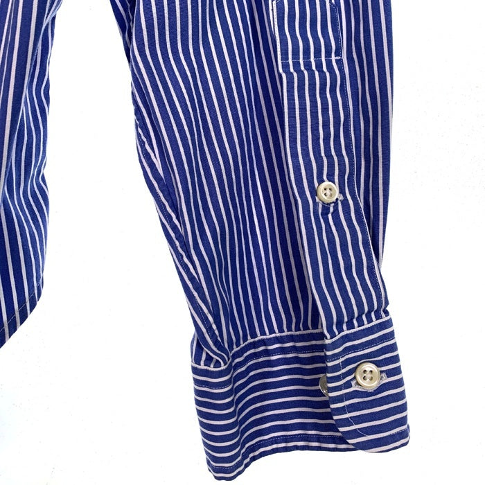Ralph Lauren ラルフローレン CLASSIC FIT ボタンダウン ストライプシャツ ブルー ホワイト Size 16 福生店
