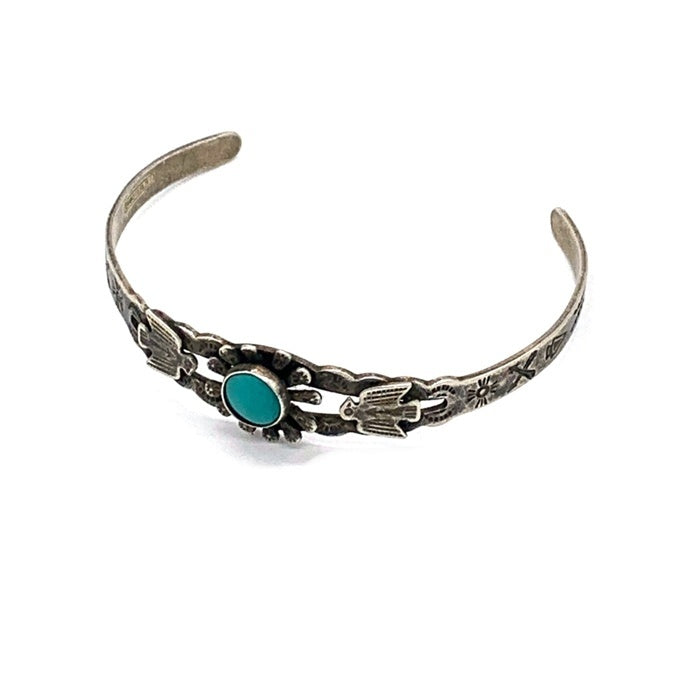 40's 50's ナバホ族 Thunderbird サンダーバード STERRING ターコイズバングル スターリングシルバー 福生店