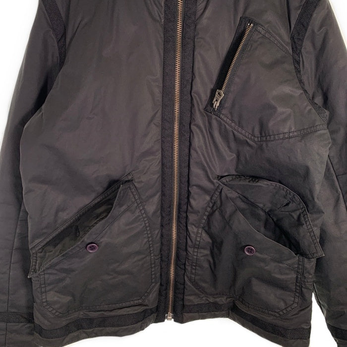 DIESEL ディーゼル コットン ジップアップ 中綿ジャケット ブラック ファー欠品 Size L 福生店