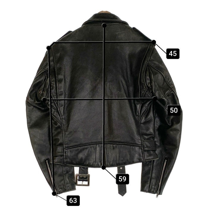 Schott ショット 613 ワンスター レザー ダブルライダースジャケット ブラック Size 38 福生店