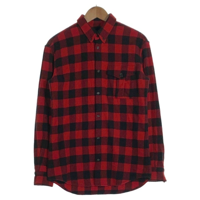 DSQUARED2 ディースクエアード Relax Dan D.B. Shirt バッファローチェックウールシャツ ボタンダウン レッド S71DM0655 S78301 Size 44 福生店
