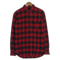 DSQUARED2 ディースクエアード Relax Dan D.B. Shirt バッファローチェックウールシャツ ボタンダウン レッド S71DM0655 S78301 Size 44 福生店