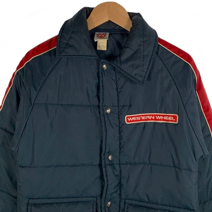 70-80's WESTERN WHEEL ウエスタンホイール 中綿 レーシングジャケット ネイビー アルミYKK Size XS 福生店