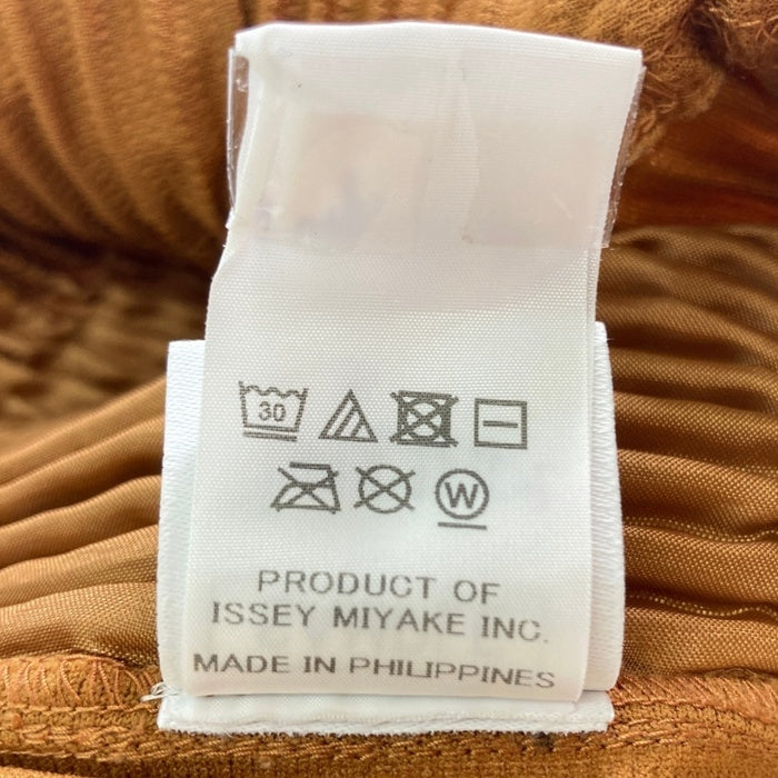 HOMME PLISSE ISSEY MIYAKE オムプリッセイッセイミヤケ SAMPLE品 プリーツ クロップドワイドパンツ テラコッタ size3 瑞穂店