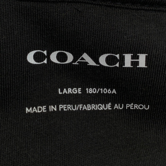 COACH コーチ 22AW シグネチャー フルジップフーディー 切替 スウェットパーカー ベージュ ブラック C7817 Size L 福生店